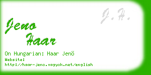 jeno haar business card